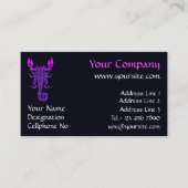 パープルケルト結び目模様スコーピオン 名刺 (正面)