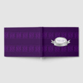 パープルケルト結び目模様結婚ズゲストブック ゲストブック (全面)