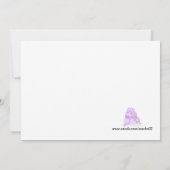 パープルケーキとプレゼント誕生日パーティーの招待 招待状 (裏面)