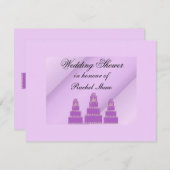 パープルケーキウェディングシャワー 招待状 (正面/裏面)