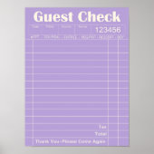 パープルゲストチェックエステティックウォールアートポスター ポスター (正面)