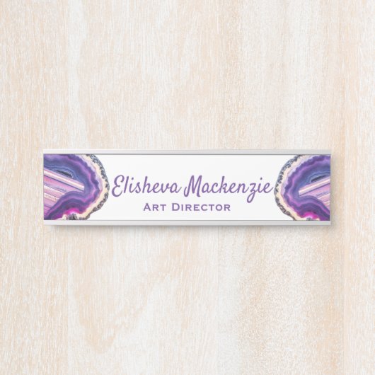 パープルゲーデオフィスのドアの標識名プレート サインプレート (正面)