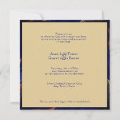 パープルゲードと金ゴールドゲード結婚アゲイト 招待状 (裏面)