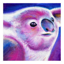 パープルコアラ顔お洒落動物アート