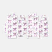 パープルコケッテリボン ブライダルシャワー フェイバーボックス (折り畳みなし)