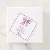 パープルコケッテ ボウ ブライダルシャワー フェイバータグ (インサイチュ)