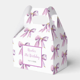 パープルコケットボウバースデーパーティー フェイバーボックス