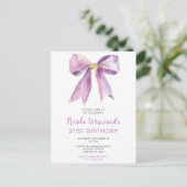 パープルコケットボウバースデーパーティー ポストカード (スタンド正面)