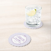 パープルコケットボウパステルラベンダーバースデーパーティー ペーパーコースター (インサイチュ)