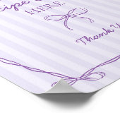 パープルコケットボウラベンダー共有アレシピブライダル ポスター (角)