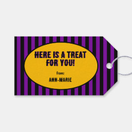 パープルコケット弓ハロウィーン ギフトタグ