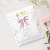 パープルコケット弓赤ちゃんシャワー フェイバーバッグ (封をした状態)