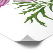 パープルコスモス花アートプリントポスター ポスター (角)