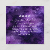 パープルコズミックスター星占い スクエア名刺 (裏面)