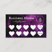 パープルコズミック銀河系&スパークルソーシャルメディアのロゴ ロイヤリティカード (正面)