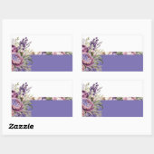 パープルコテージフローラプレゼントのステッカー 長方形シール (シート)