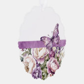 パープルコテージフローラ紙オーナメントカード オーナメントカード (右)