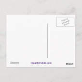 パープルコヨーテオオカミ カラフルな Southwestern デザイン ポストカード (裏面)