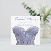 パープルコルセット ラベンダー ブライダルシャワー 招待状 (スタンド正面)
