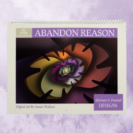 パープルコレクション抽象芸術フラクタル2026 カレンダー