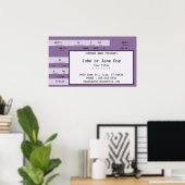 パープルコンサートチケット ポスター (ホームオフィス)