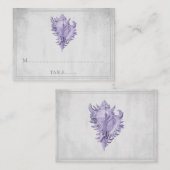 パープルコンチシェル結婚ズ座席表 プレイスカード (正面/裏面)