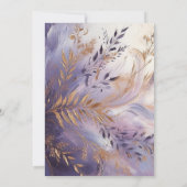 パープルコンテンポラリーエレガンスの献身式 招待状 (裏面)