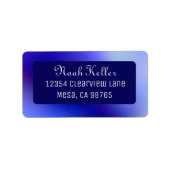 パープルコンテンポラリー差出人住所ラベル ラベル (正面)