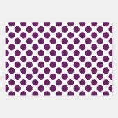 パープルコンテンポラリー水玉模様 ラッピングペーパーシート (正面3)