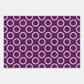 パープルコンテンポラリー水玉模様 ラッピングペーパーシート (正面2)