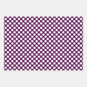 パープルコンテンポラリー水玉模様 ラッピングペーパーシート (正面)