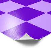 パープルコンビネーションクラシックチェッカーボードバイサユラー フォトプリント            (角)