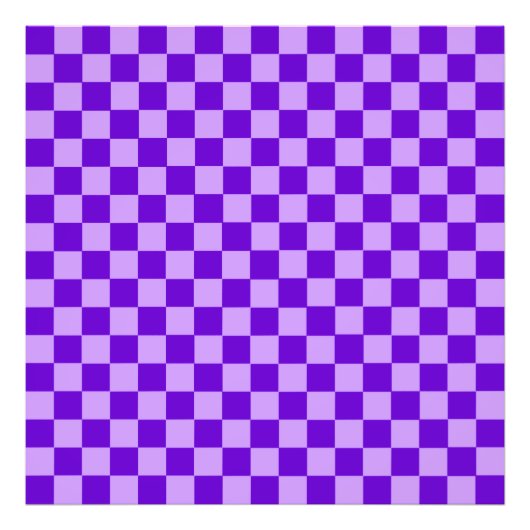 パープルコンビネーションクラシックチェッカーボードバイサユラー フォトプリント            (正面)