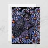 パープルコーヒーウィッチデイジーアート シーズンポストカード (正面/裏面)