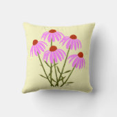 パープルコーンフラワーズ装飾用クッション クッション (裏面)