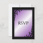 パープルゴシックの出欠返信カード(メニュー選択付き) 出欠カード (裏面)