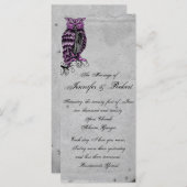 パープルゴシックアウルポー結婚式 プログラム (正面/裏面)