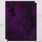 パープルゴシッククロースのスクラップブック紙 (正面/裏面)