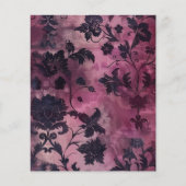 パープルゴシックグランジフローラスクラップブック紙 (正面)