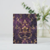 パープルゴシックグランジフローラスクラップブック紙 (スタンド正面)