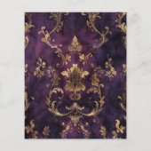 パープルゴシックグランジフローラスクラップブック紙 (裏面)