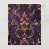 パープルゴシックグランジフローラスクラップブック紙 (正面)