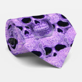 パープルゴシックスカルコラージュ ネクタイ (ロール)