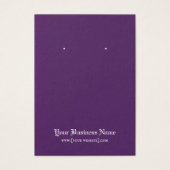 パープルゴシックスカルハロウィーンイヤリングカード (正面)