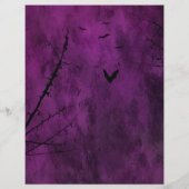 パープルゴシックハロウィーンスクラップブック紙 (裏面)