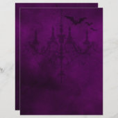 パープルゴシックハロウィーン紙 (正面/裏面)