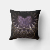 パープルゴシックハートクッション枕 クッション (裏面)