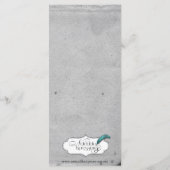 パープルゴシックフクロウ結婚ポスのメニュー メニュー (裏面)