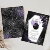 パープルゴシックフローラベビーシャワー招待状 招待状