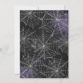 パープルゴシックフローラベビーシャワー招待状 招待状 (裏面)